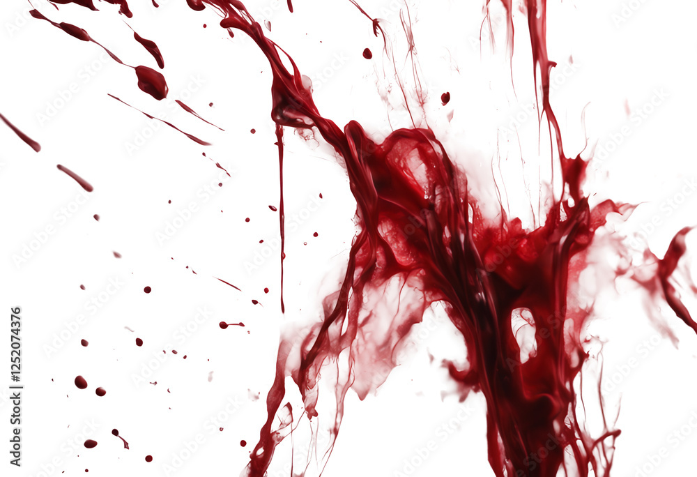 paint white paints red wall stains on flowing background