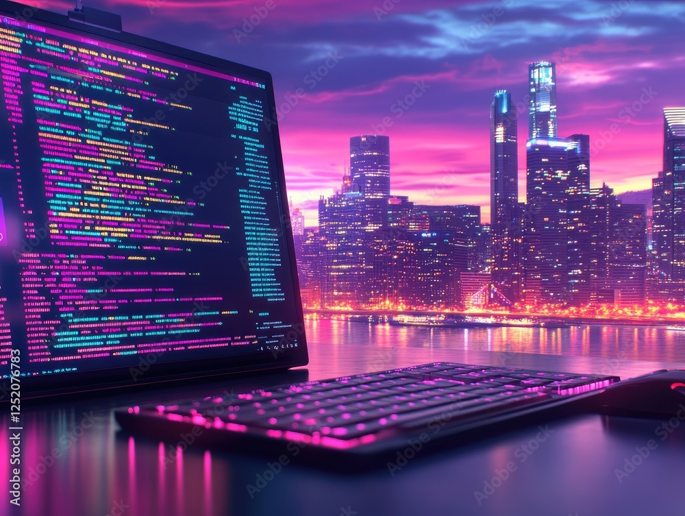custom made wallpaper toronto digitalCode Cityscape: Night's Glow