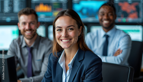 a group of people sitting at a table with computers