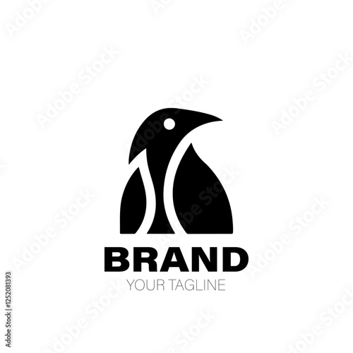 Crow Logo. Crow Logo Design. Crow Logo Brand. Crow Logo Vector Design Isolated on White Background