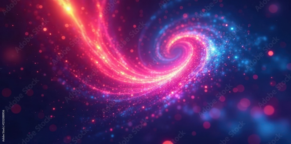 Swirling chromatic beams, nocturnal luminescence , colors, space, vibrant Swirling chromatic beams, nocturnal luminescence , colors, space, vibrant