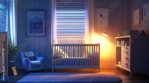 Stylish Nursery Design with Modern Crib for Baby's Comfort