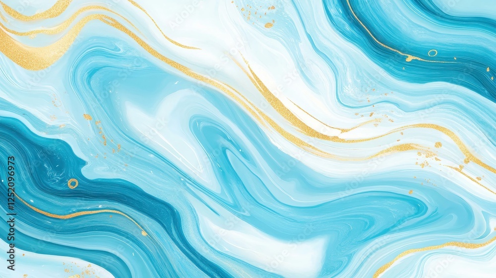 Elegant marble and gold blend with ocean hues, perfect for adding luxury to any design or background. Elegant marble and gold blend with ocean hues, perfect for adding luxury to any design or background.