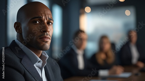 African American Businessman Paying Attention During Presentation
