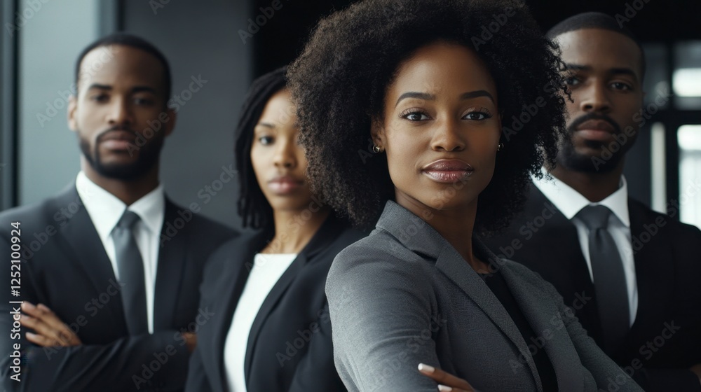 Confident African Business Team: Strength and Vision Confident African Business Team: Strength and Vision