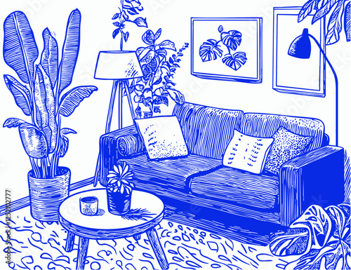 interior of a comfortable cosy living room