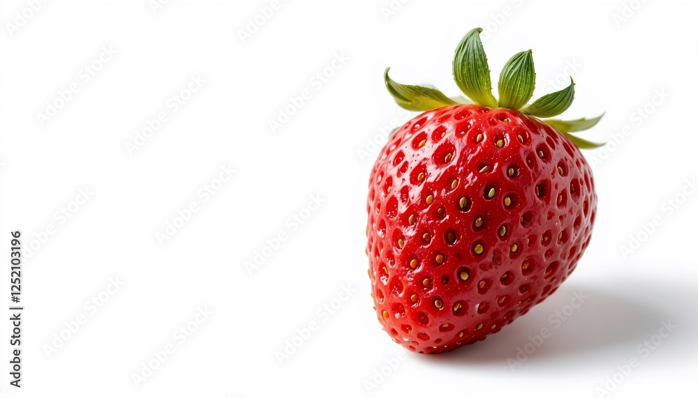 Single Ripe Red Strawberry Isolated on White Background Fresh Fruit Healthy Food Single Ripe Red Strawberry Isolated on White Background Fresh Fruit Healthy Food