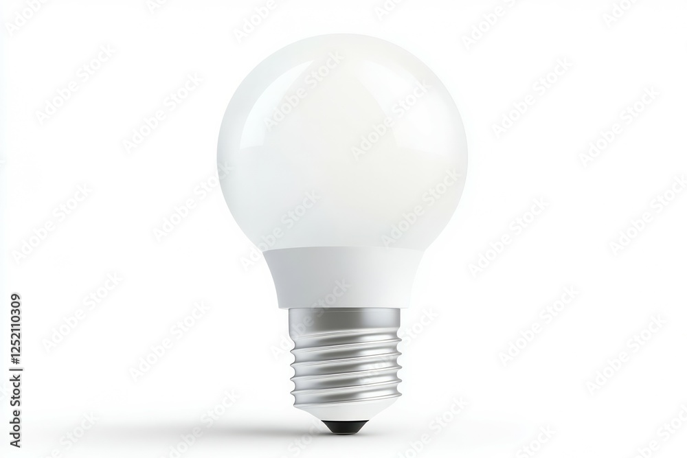 Led light bulb isolated on white background. AI image Led light bulb isolated on white background. AI image