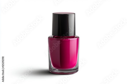 Elegant perfume bottle on gradient pink background. Artificial Intelligence