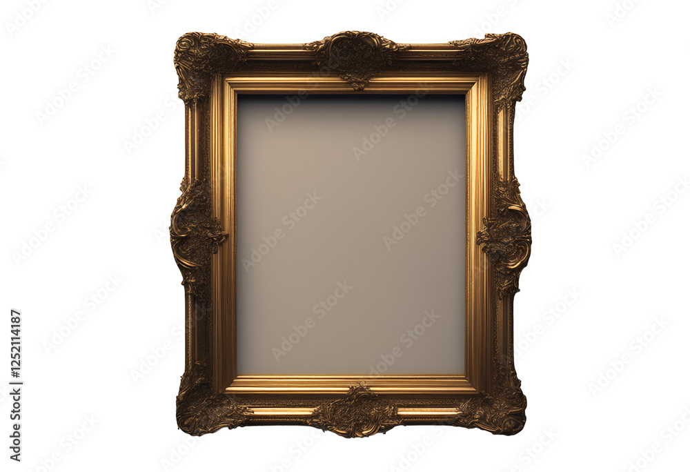 gilded image blank gold clipping picture museum gilt vintage wooden ancient border empty background antique path isolated carved rustic decoration mirror ornament painting needlepoint old frame art