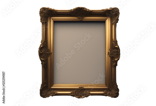 Obraz na płótnie gilded image blank gold clipping picture museum gilt vintage wooden ancient border empty background antique path isolated carved rustic decoration mirror ornament painting needlepoint old frame art w salonie
