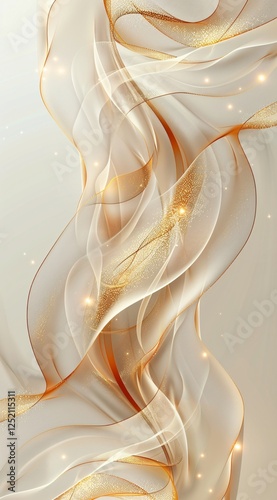 a white and gold swirls