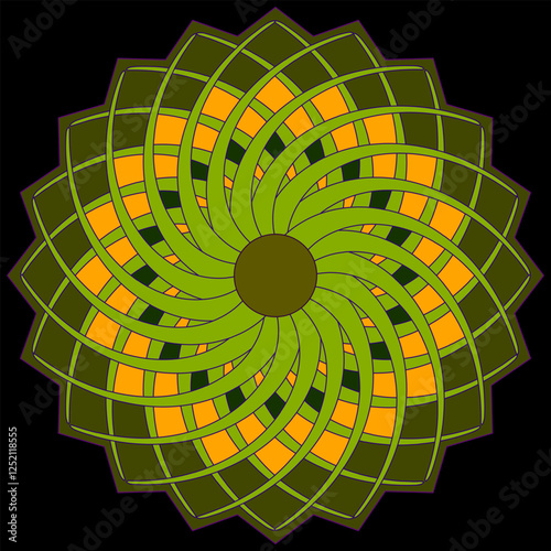 Abstract geometric figure, unusual shape and original design.