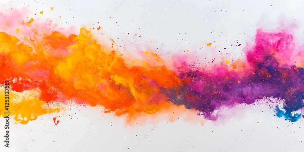 Fototapeta premium Holi powder clouds exploding