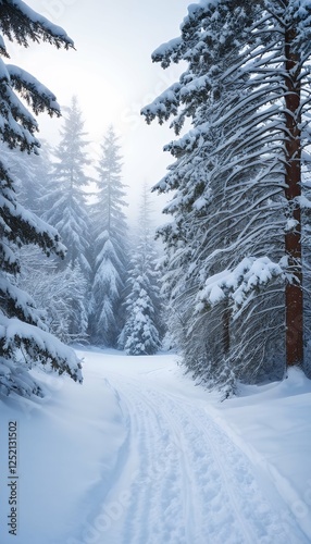 new winter landscape covered forest happy fairytale year merry space snowdrifts christmas snowfall background greeting trees winter copy snow fir beautiful christmas winter background snowdrift tree