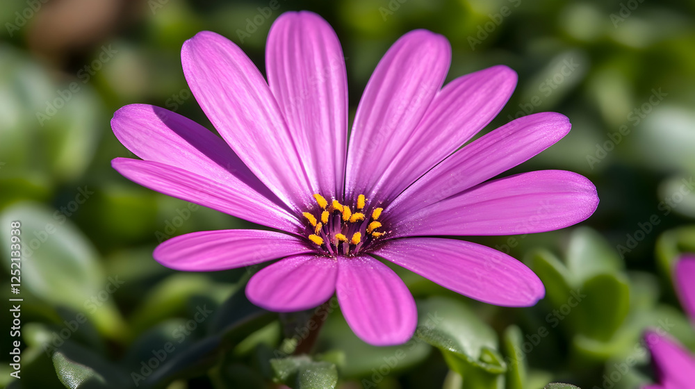 Pink Osteospermum flower, garden closeup, sunny day Pink Osteospermum flower, garden closeup, sunny day