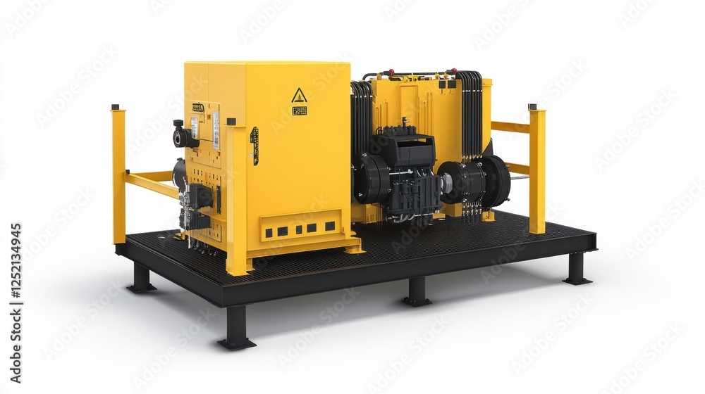 A heavy-duty industrial compressor used in large-scale production plants. A heavy-duty industrial compressor used in large-scale production plants.