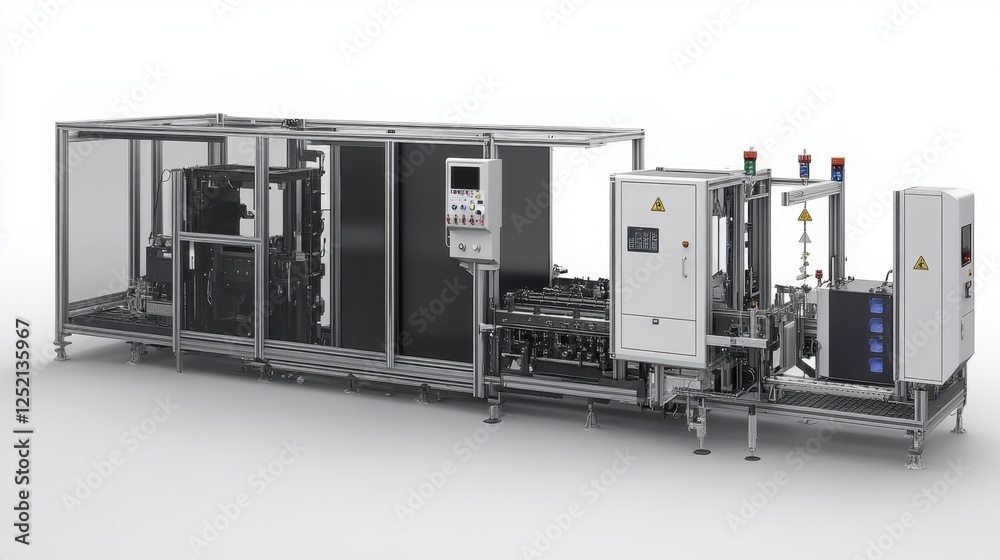 A hybrid manufacturing setup integrating traditional and flexible processes. A hybrid manufacturing setup integrating traditional and flexible processes.