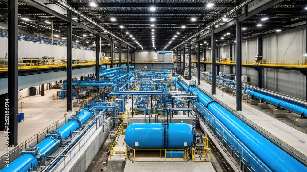 Fototapeta premium A minimal-waste production setup in a high-tech industrial facility.