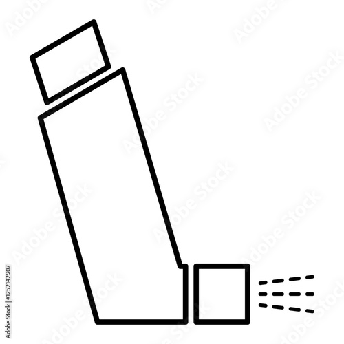 Asthma inhaler design icon, medicine health care sign, graphic vector illustration .