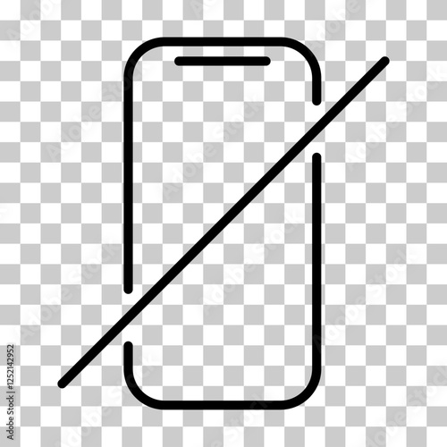 Wallpaper Mural Mobile forbidden icon, no use phone sign, ban smartphone label vector illustration . Torontodigital.ca