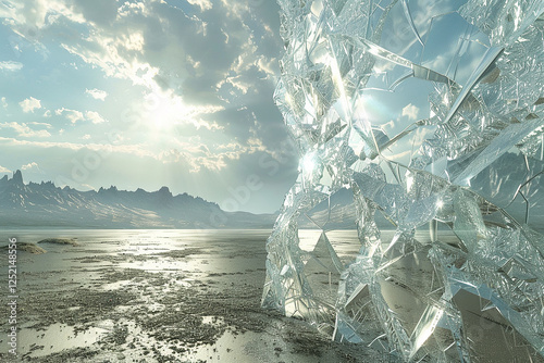 ice on the lake