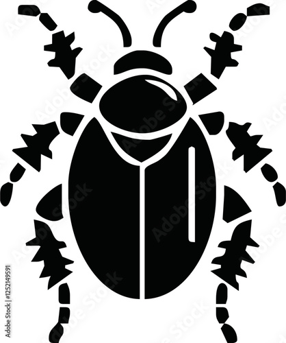 Bug silhouette isolated on white background. Bug icon vector illustration design photo