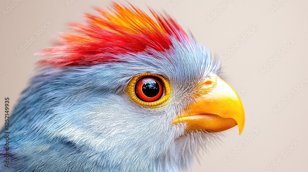 Red-crested Cardinal profile, vibrant plumage, nature background, wildlife photography Red-crested Cardinal profile, vibrant plumage, nature background, wildlife photography