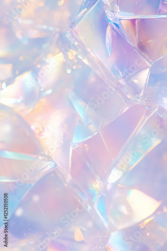 Colorful abstract background with iridescent crystal shapes