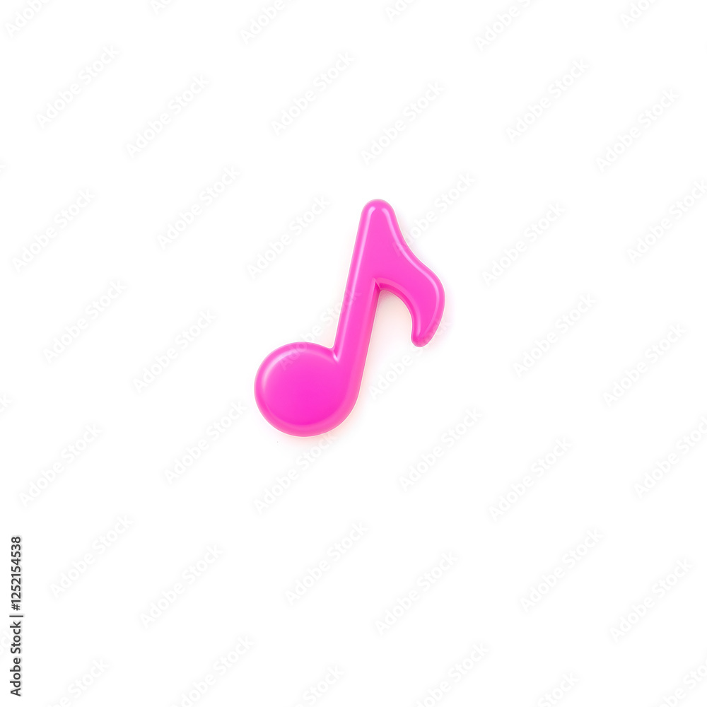 Glossy pink music note icon in a minimalistic digital style, perfect for multimedia projects. Generative AI Glossy pink music note icon in a minimalistic digital style, perfect for multimedia projects. Generative AI