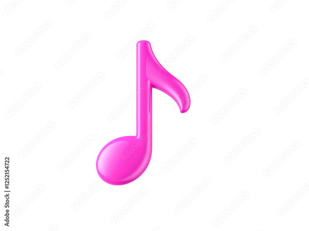 Glossy pink music note icon in a minimalistic digital style, perfect for multimedia projects. Generative AI Glossy pink music note icon in a minimalistic digital style, perfect for multimedia projects. Generative AI