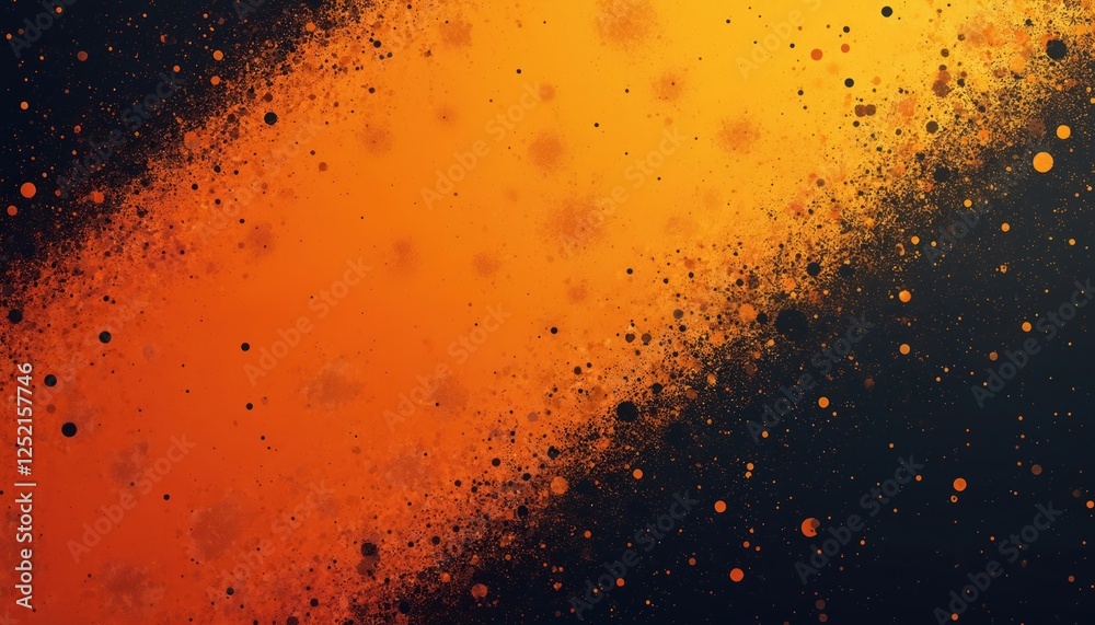Vibrant orange, black gradient background with halftone dots, distressed grunge texture. Trendy, modern, abstract backdrop, ideal for energetic designs, artistic projects with canvas brush imitation. Vibrant orange, black gradient background with halftone dots, distressed grunge texture. Trendy, modern, abstract backdrop, ideal for energetic designs, artistic projects with canvas brush imitation.