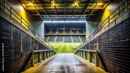 Dark tunnel entrance at Signal Iduna Park stadium, fans, sports, fans,sports,germany