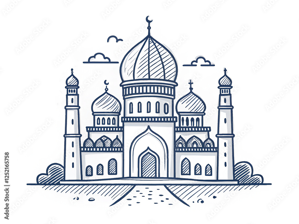 Fototapeta premium vector illustration of church