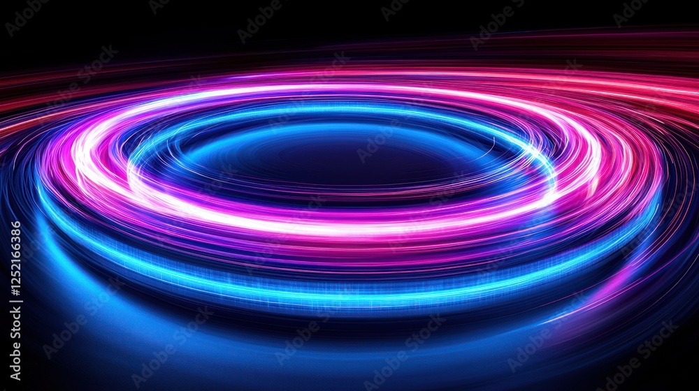 Abstract Neon Light Trails: A Symphony of Vibrant Colors