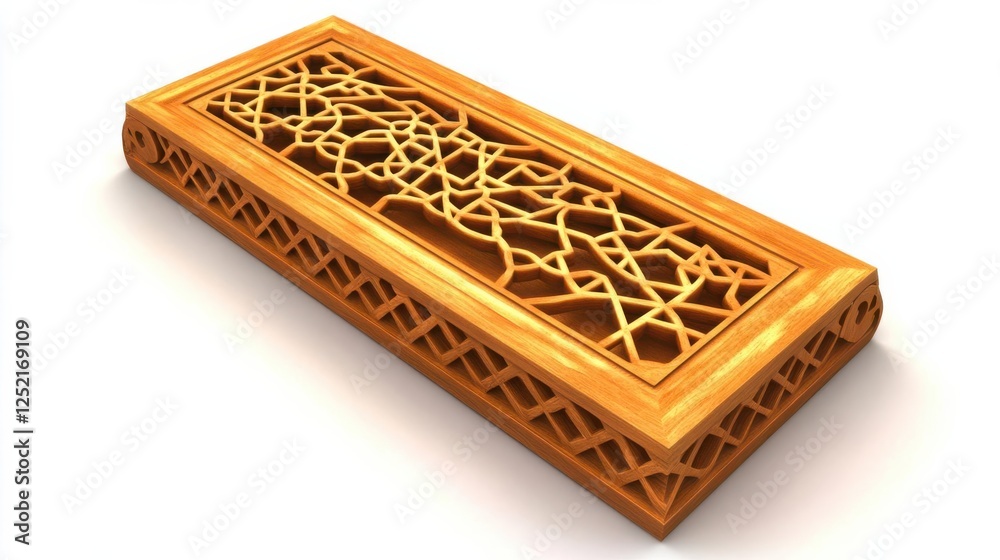 Intricately Carved Wooden Panel with Geometric Patterns, Showcasing Artisan Craftsmanship Intricately Carved Wooden Panel with Geometric Patterns, Showcasing Artisan Craftsmanship