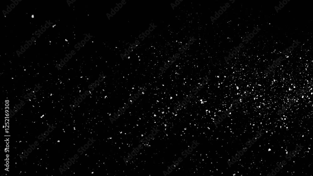 Snow Particles on Black Background Snow Particles on Black Background