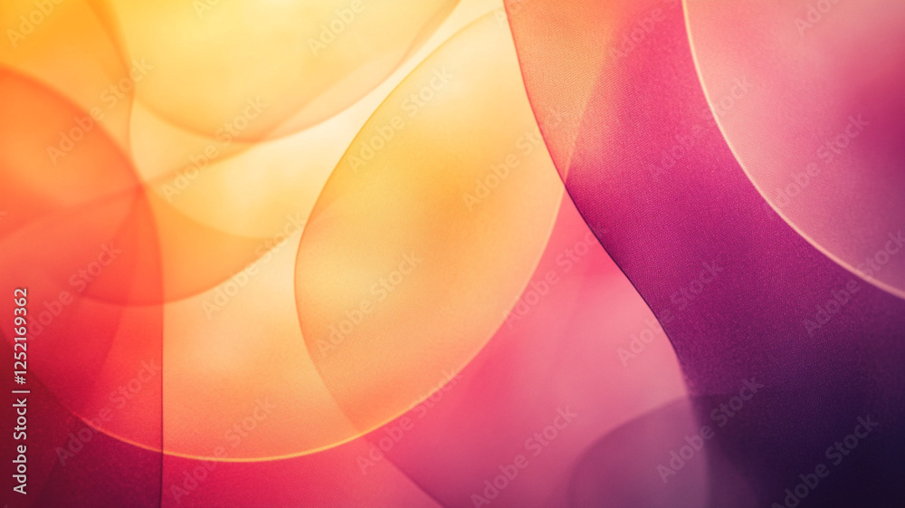 Soft overlapping curves in warm yellow, orange, and purple tones, Soft overlapping curves in warm yellow, orange, and purple tones,