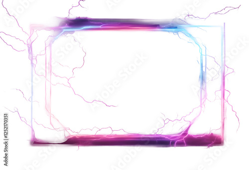 Obraz na płótnie frame vibrant electricity stormy neon power futuristic striking effects glow background contrast dynamic dark minimalist lightning energy bright red storm bolt shocking electric intense abstract w salonie