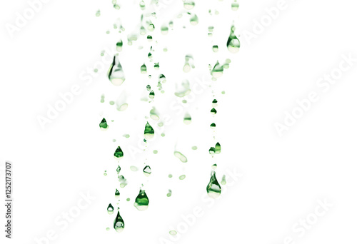 Obraz na płótnie transparent modern fresh refreshing dew space drop banner water background drops no people raindrop closeup contemporary surface bubble copy waterdrop purity abstract rain clean green wet nobody w salonie