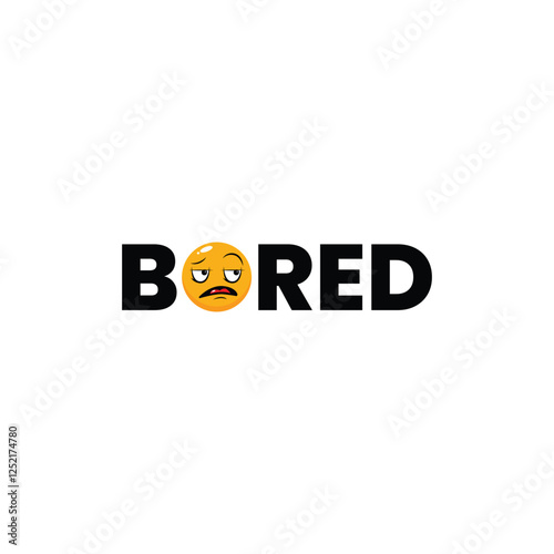 cartoon emoji bored expression illustration