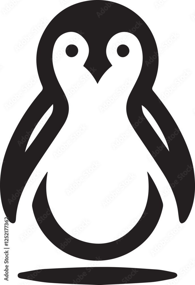 minimalist penguin logo minimalist penguin logo