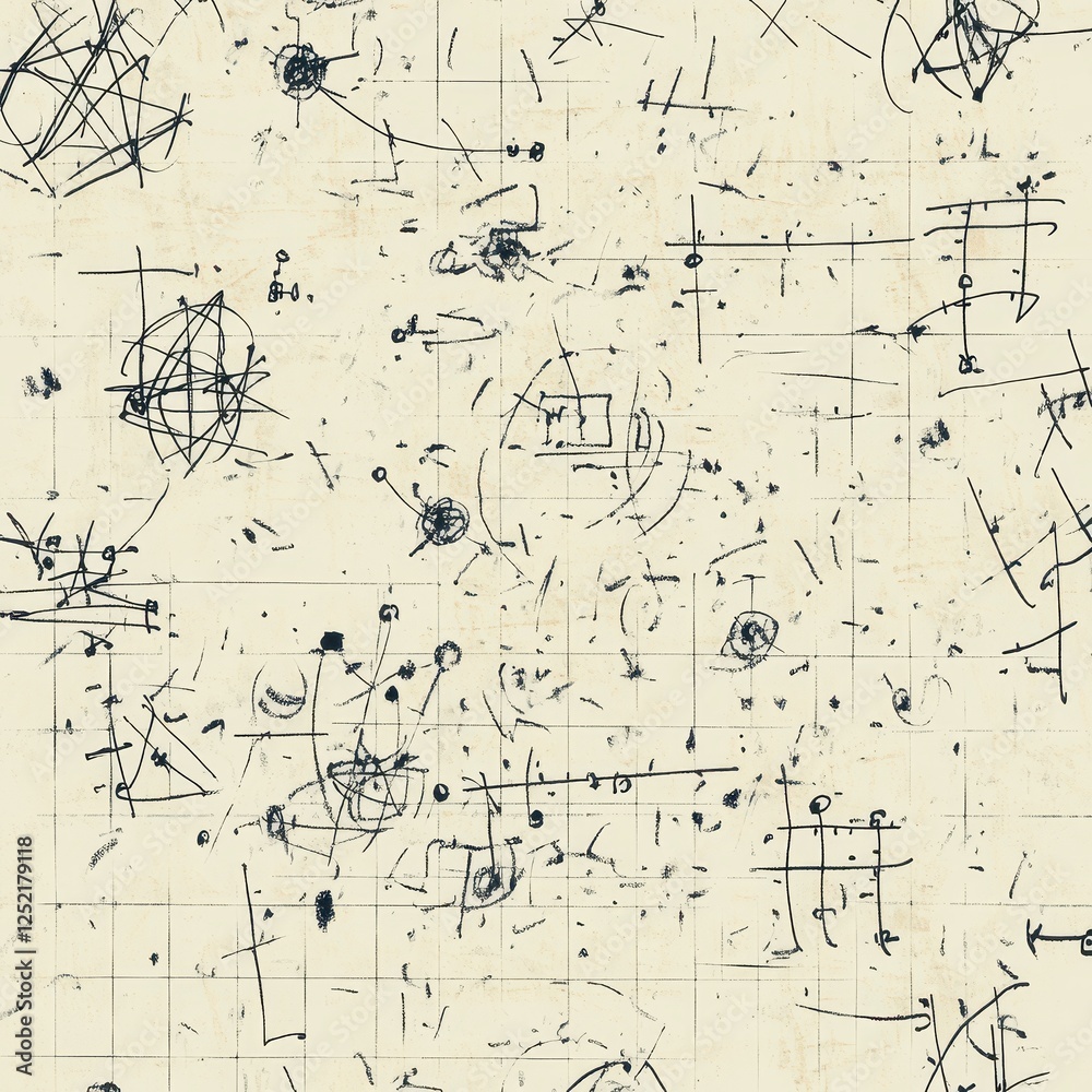 Chaotic sketches and lines on a grid like surface Chaotic sketches and lines on a grid like surface