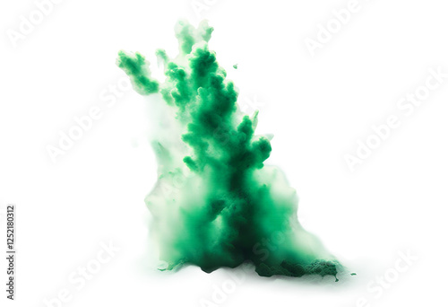 Obraz na płótnie explode mix background speed powder coloured smoke white colours splash powdered design dust nobody burst sphere texture ink spectrum isolated colourful green cut-out gas rainbow explosion closeup w salonie