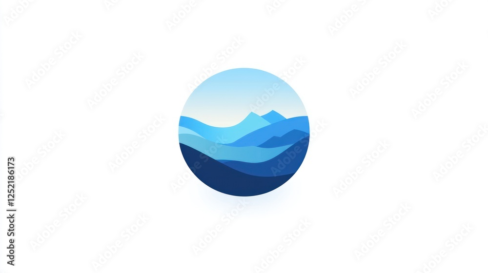 Abstract Circle Mountain Landscape Design Abstract Circle Mountain Landscape Design