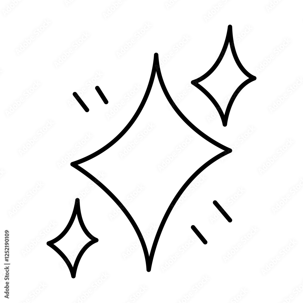Fototapeta premium hand drawn sparkle doodle transparent background
