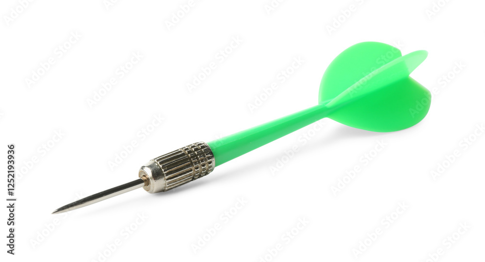 One green dart arrow isolated on white One green dart arrow isolated on white