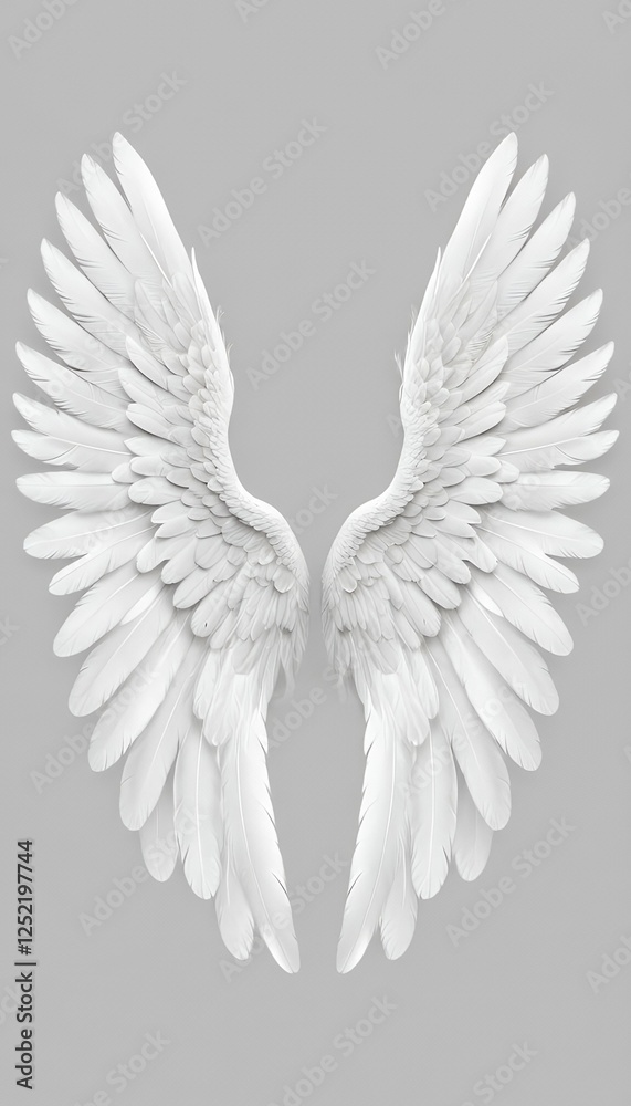 feathers olated an white wings background angel angel wing white angelic wingspan feather bird flight heaven god easter archangel fluffy eagle cygnet tattoo fantasy freedom guardian generative ai