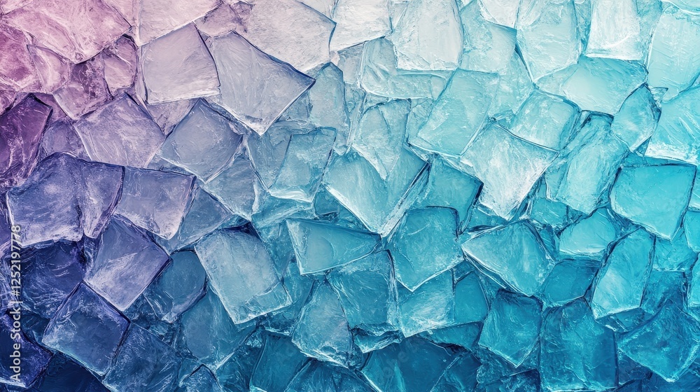 Obraz premium Stacked uneven ice blocks create a textured gradient pattern