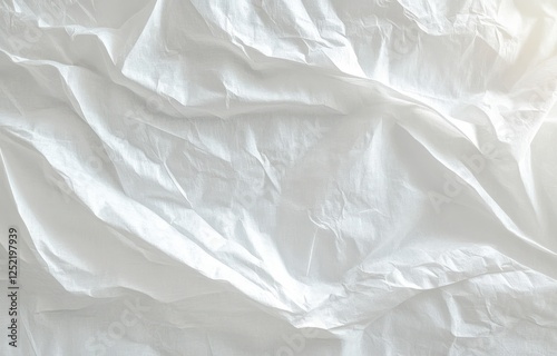 Wallpaper Mural Crumpled White Paper Texture in Minimalistic Design Natural Light Shadows Torontodigital.ca